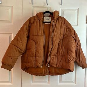 Urban Outfitters Rust Puffer Bomber-style jacket